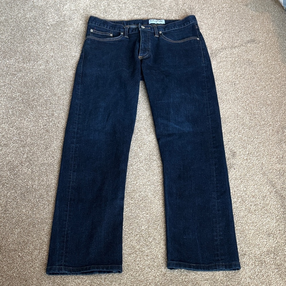 Gustin Men’s California Straight Raw slevedge jeans dark Wash size 34